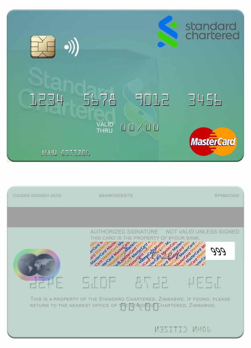 Zimbabwe Standard Chartered mastercard
